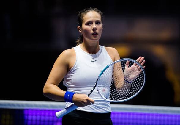 Mandatory Credit: Photo by Rob Prange Shutterstock (11800202bn) Daria Kasatkina of Russia in action during the first round of the 2021 St. Petersburg Ladies Trophy WTA, Tennis Damen 1000 tournament WTA St Petersburg Ladies Trophy, Tennis, St Petersburg, Russia - 16 Mar 2021 WTA St Petersburg Ladies Trophy, Tennis, St Petersburg, Russia - 16 Mar 2021  Copyright: xRobxPrange Shutterstockx 11800202bn