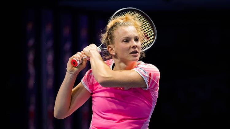 March 16, 2021, ST PETERSBURG, RUSSIA: Katerina Siniakova of the Czech Republic in action during the first round of the 2021 St. Petersburg Ladies Trophy WTA, Tennis Damen 1000 tournament against Kirsten Flipkens of Belgium ST PETERSBURG RUSSIA - ZUMAa181 20210316_zaa_a181_082 Copyright: xRobxPrangex