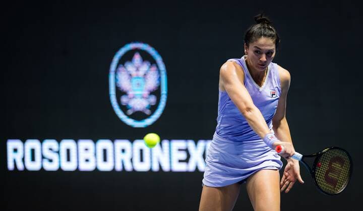 Mandatory Credit: Photo by Rob Prange Shutterstock (11800202da) Margarita Gasparyan of Russia in action during her first-round match at the 2021 St. Petersburg Ladies Trophy WTA, Tennis Damen 500 tournament WTA St Petersburg Ladies Trophy, Tennis, St Petersburg, Russia - 16 Mar 2021 WTA St Petersburg Ladies Trophy, Tennis, St Petersburg, Russia - 16 Mar 2021  Copyright: xRobxPrange Shutterstockx 11800202da