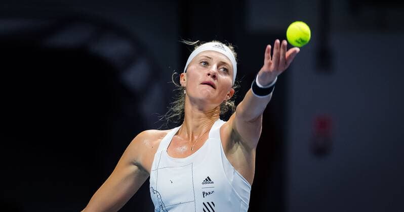 Mandatory Credit: Photo by Rob Prange Shutterstock (11800202cu) Kristina Mladenovic of France in action during her first-round match at the 2021 St. Petersburg Ladies Trophy WTA, Tennis Damen 500 tournament WTA St Petersburg Ladies Trophy, Tennis, St Petersburg, Russia - 16 Mar 2021 WTA St Petersburg Ladies Trophy, Tennis, St Petersburg, Russia - 16 Mar 2021  Copyright: xRobxPrange Shutterstockx 11800202cu