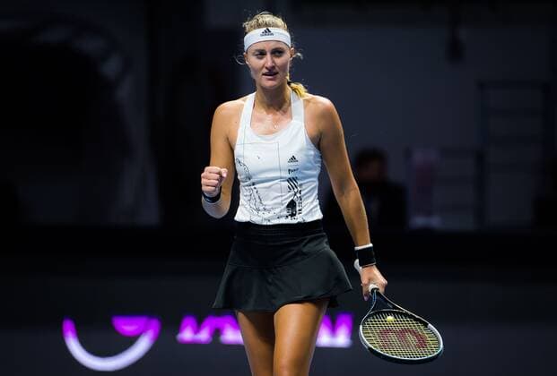 Mandatory Credit: Photo by Rob Prange Shutterstock (11800202cv) Kristina Mladenovic of France in action during her first-round match at the 2021 St. Petersburg Ladies Trophy WTA, Tennis Damen 500 tournament WTA St Petersburg Ladies Trophy, Tennis, St Petersburg, Russia - 16 Mar 2021 WTA St Petersburg Ladies Trophy, Tennis, St Petersburg, Russia - 16 Mar 2021  Copyright: xRobxPrange Shutterstockx 11800202cv