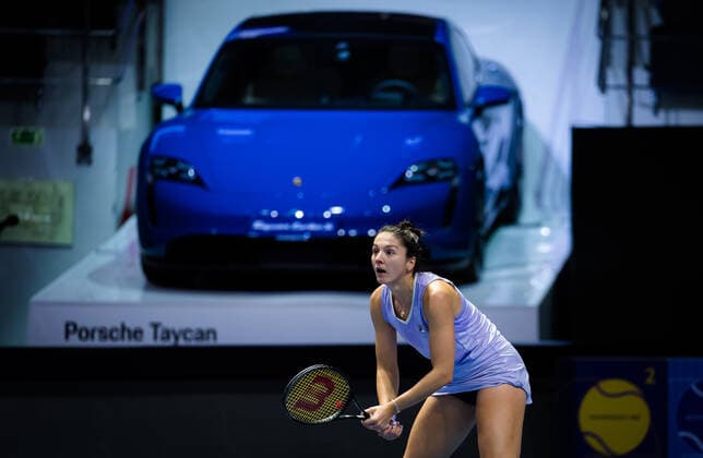 March 16, 2021, ST PETERSBURG, RUSSIA: Kristina Mladenovic of France in action during her first-round match at the 2021 St. Petersburg Ladies Trophy WTA, Tennis Damen 500 tournament against Margarita Gasparyan of Russia ST PETERSBURG RUSSIA - ZUMAa181 20210316_zaa_a181_109 Copyright: xRobxPrangex