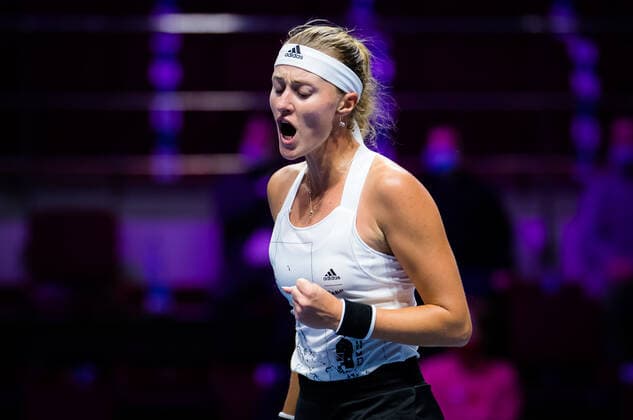 March 16, 2021, ST PETERSBURG, RUSSIA: Kristina Mladenovic of France in action during her first-round match at the 2021 St. Petersburg Ladies Trophy WTA, Tennis Damen 500 tournament against Margarita Gasparyan of Russia ST PETERSBURG RUSSIA - ZUMAa181 20210316_zaa_a181_124 Copyright: xRobxPrangex