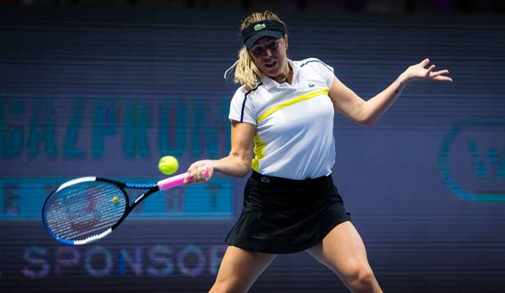 Mandatory Credit: Photo by Rob Prange Shutterstock (11800202eq) Anastasia Pavlyuchenkova of Russia in action during her first-round match at the 2021 St. Petersburg Ladies Trophy WTA, Tennis Damen 500 tournament WTA St Petersburg Ladies Trophy, Tennis, St Petersburg, Russia - 16 Mar 2021 WTA St Petersburg Ladies Trophy, Tennis, St Petersburg, Russia - 16 Mar 2021  Copyright: xRobxPrange Shutterstockx 11800202eq
