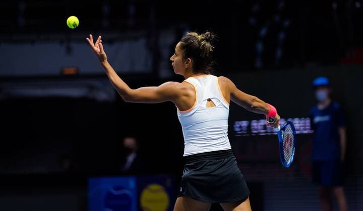 Mandatory Credit: Photo by Rob Prange Shutterstock (11800202ed) Cagla Buyukakcay of Turkey in action during her first-round match at the 2021 St. Petersburg Ladies Trophy WTA, Tennis Damen 500 tournament WTA St Petersburg Ladies Trophy, Tennis, St Petersburg, Russia - 16 Mar 2021 WTA St Petersburg Ladies Trophy, Tennis, St Petersburg, Russia - 16 Mar 2021  Copyright: xRobxPrange Shutterstockx 11800202ed