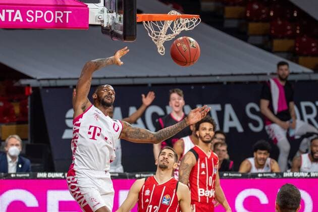 Alex Hamilton 0 Telekom Baskets Bonn , dunk, FC Bayern Basketball vs Telekom Baskets Bonn, BBL, 16 03 2021 Muenchen Bayern Germany Copyright: xkolbert-press UlrichxGamelx