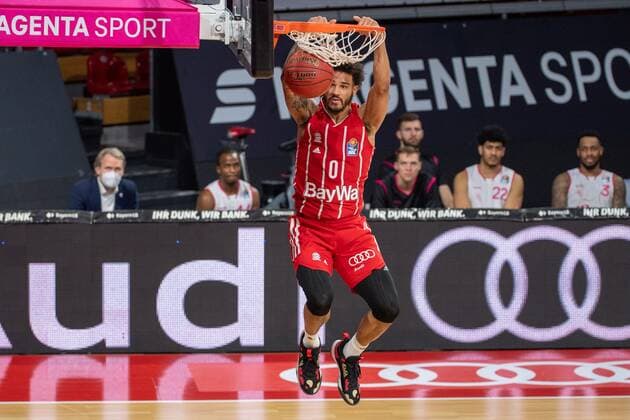 Nick Weiler Babb 0 FC Bayern , dunk, FC Bayern Basketball vs Telekom Baskets Bonn, BBL, 16 03 2021 Muenchen Bayern Germany Copyright: xkolbert-press UlrichxGamelx