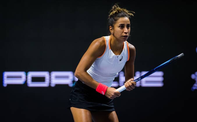 March 16, 2021, ST PETERSBURG, RUSSIA: Cagla Buyukakcay of Turkey in action during her first-round match at the 2021 St. Petersburg Ladies Trophy WTA, Tennis Damen 500 tournament against Anastasia Pavlyuchenkova of Russia ST PETERSBURG RUSSIA - ZUMAa181 20210316_zaa_a181_156 Copyright: xRobxPrangex