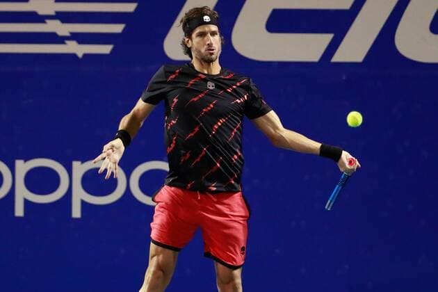 Spanish Feliciano Lopez returns a ball against Serbian Miomir Kecmanovic, during the second day of activities of the Mexican Tennis Open in Acapulco, Guerrero state, Mexico, 16 March 2021. EFE David Guzmán Mexican Tennis Open in Acapulco !ACHTUNG: NUR REDAKTIONELLE NUTZUNG!  Copyright: xDavidxGuzmánx MEX7261 20210317-637515573250476843