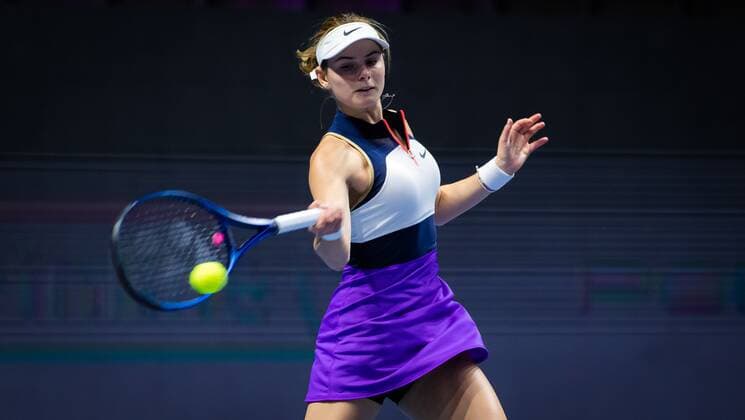 Mandatory Credit: Photo by Rob Prange Shutterstock (11803318m) Katarina Zavatska of Ukraine in action during her first-round match at the 2021 St. Petersburg Ladies Trophy WTA, Tennis Damen 500 tournament WTA St Petersburg Ladies Trophy, Tennis, St Petersburg, Russia - 17 Mar 2021 WTA St Petersburg Ladies Trophy, Tennis, St Petersburg, Russia - 17 Mar 2021  Copyright: xRobxPrange Shutterstockx 11803318m