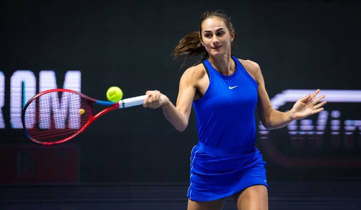 Mandatory Credit: Photo by Rob Prange Shutterstock (11803318f) Anastasia Gasanova of Russia in action during her first-round match at the 2021 St. Petersburg Ladies Trophy WTA, Tennis Damen 500 tournament WTA St Petersburg Ladies Trophy, Tennis, St Petersburg, Russia - 17 Mar 2021 WTA St Petersburg Ladies Trophy, Tennis, St Petersburg, Russia - 17 Mar 2021  Copyright: xRobxPrange Shutterstockx 11803318f