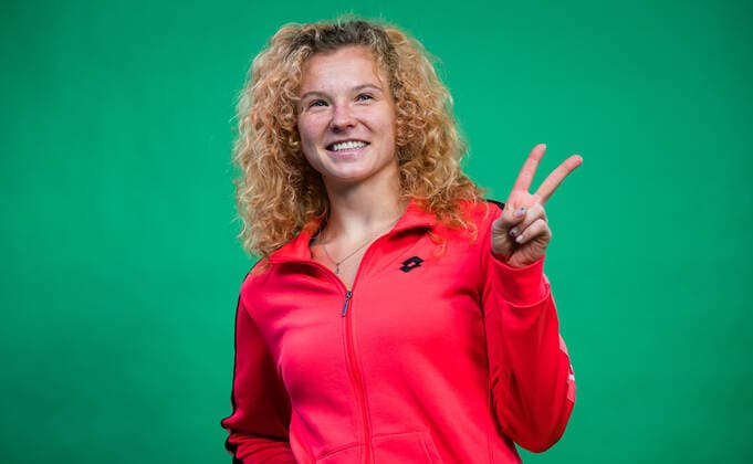 March 17, 2021, ST PETERSBURG, RUSSIA: Katerina Siniakova of the Czech Republic during a virtual meet & greet with fans at the 2021 St. Petersburg Ladies Trophy WTA, Tennis Damen 500 tournament ST PETERSBURG RUSSIA - ZUMAa181 20210317_zaa_a181_065 Copyright: xRobxPrangex