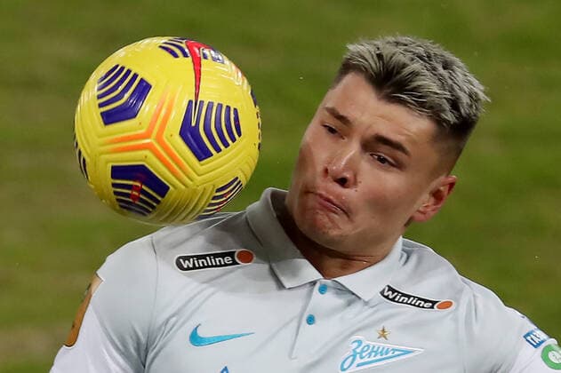 MOSCOW, RUSSIA - MARCH 17, 2021: Zenit s Andrei Mostovoi in action in the 2020 21 Russian Football Premier League Round 23 football match between CSKA Moscow and Zenit St Petersburg at VEB Arena. Anton Novoderezhkin TASS  TS0F9B2E