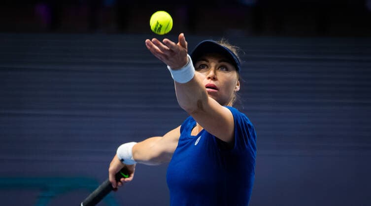 March 17, 2021, St Petersburg, Russia: Vera Zvonareva of Russia in action during the second round of the 2021 St. Petersburg Ladies Trophy WTA, Tennis Damen 500 tournament against F. Ferro of France. ST PETERSBURG RUSSIA - ZUMAa181 20210317_zaa_a181_110 Copyright: xRobxPrangex