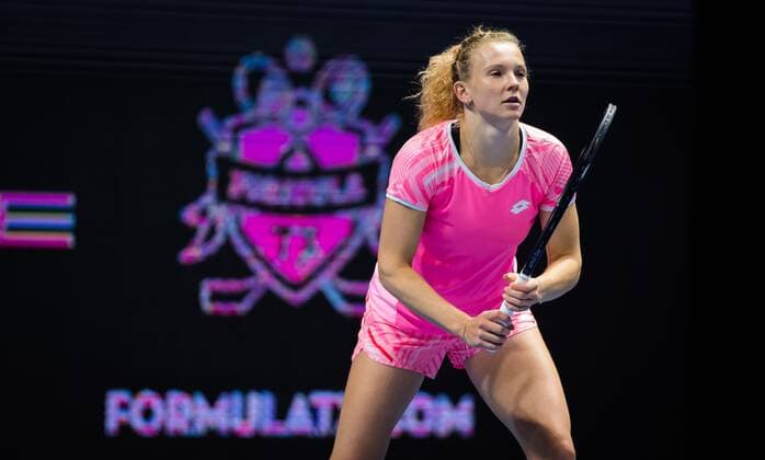 Mandatory Credit: Photo by Rob Prange Shutterstock (11803319n) Katerina Siniakova of the Czech Republic in action during the second round of the 2021 St. Petersburg Ladies Trophy WTA, Tennis Damen 500 tournament WTA St Petersburg Ladies Trophy, Tennis, St Petersburg, Russia - 18 Mar 2021 WTA St Petersburg Ladies Trophy, Tennis, St Petersburg, Russia - 18 Mar 2021  Copyright: xRobxPrange Shutterstockx 11803319n