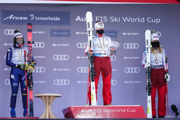 Alpine skiing, WC Lenzerheide, Super G award ceremony