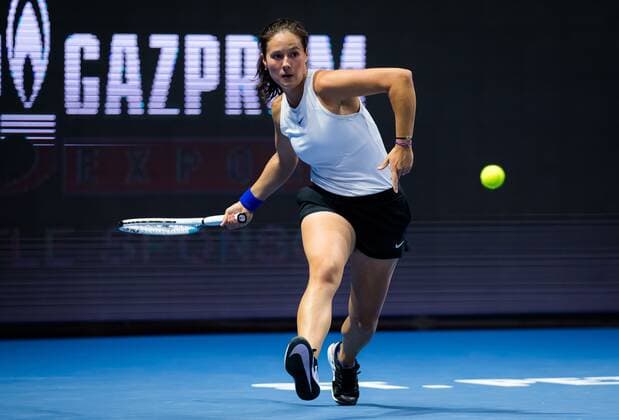 Mandatory Credit: Photo by Rob Prange Shutterstock (11803319ag) Daria Kasatkina of Russia in action during the second round of the 2021 St. Petersburg Ladies Trophy WTA, Tennis Damen 500 tournament WTA St Petersburg Ladies Trophy, Tennis, St Petersburg, Russia - 18 Mar 2021 WTA St Petersburg Ladies Trophy, Tennis, St Petersburg, Russia - 18 Mar 2021  Copyright: xRobxPrange Shutterstockx 11803319ag