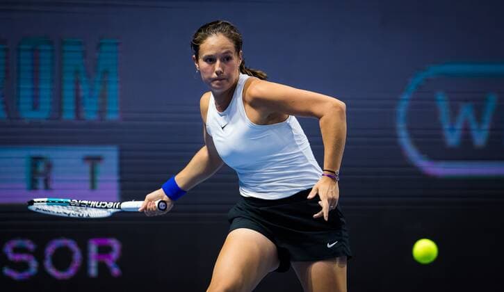 Mandatory Credit: Photo by Rob Prange Shutterstock (11803319ah) Daria Kasatkina of Russia in action during the second round of the 2021 St. Petersburg Ladies Trophy WTA, Tennis Damen 500 tournament WTA St Petersburg Ladies Trophy, Tennis, St Petersburg, Russia - 18 Mar 2021 WTA St Petersburg Ladies Trophy, Tennis, St Petersburg, Russia - 18 Mar 2021  Copyright: xRobxPrange Shutterstockx 11803319ah