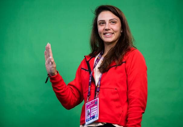 Mandatory Credit: Photo by Rob Prange Shutterstock (11803319be) Jaqueline Cristian of Romania during a virtual meet & greet with fans at the 2021 St. Petersburg Ladies Trophy WTA, Tennis Damen 500 tournament WTA St Petersburg Ladies Trophy, Tennis, St Petersburg, Russia - 18 Mar 2021 WTA St Petersburg Ladies Trophy, Tennis, St Petersburg, Russia - 18 Mar 2021  Copyright: xRobxPrange Shutterstockx 11803319be