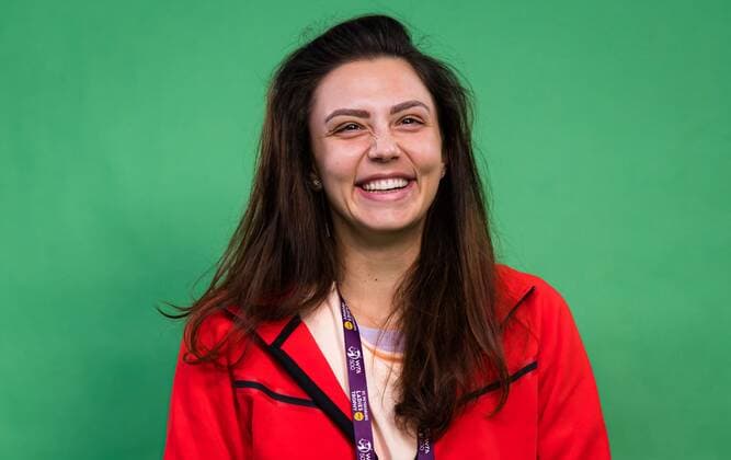 Mandatory Credit: Photo by Rob Prange Shutterstock (11803319ba) Jaqueline Cristian of Romania during a virtual meet & greet with fans at the 2021 St. Petersburg Ladies Trophy WTA, Tennis Damen 500 tournament WTA St Petersburg Ladies Trophy, Tennis, St Petersburg, Russia - 18 Mar 2021 WTA St Petersburg Ladies Trophy, Tennis, St Petersburg, Russia - 18 Mar 2021  Copyright: xRobxPrange Shutterstockx 11803319ba