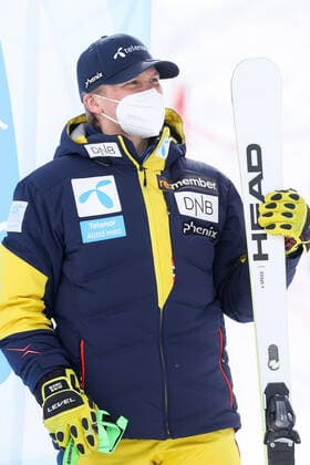 ALPINE SKIING - FIS EC Reiteralm SCHLADMING,AUSTRIA,18.MAR.21- ALPINE SKIING - FIS Europa Cup Final, award ceremony for the Giant Slalom Europa Cup, men. Image shows Timon Haugan (NOR). GEPAxpictures xChristianxWalgram
