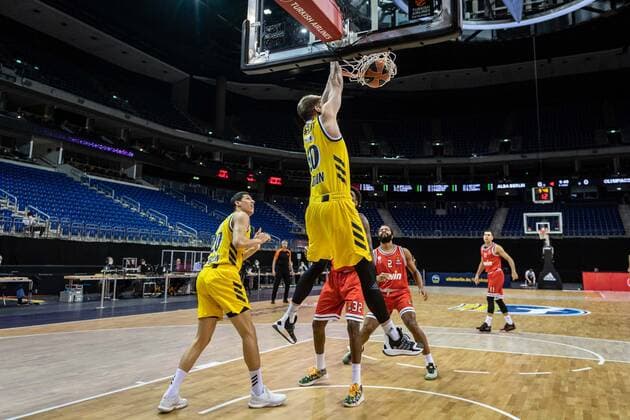 Basketball Berlin 18 03 2021 Season 2020 2021 Euroleague Regular Season Alba Berlin Olympiakos Piraeus Ben Lammers Alba Berlin, No 50