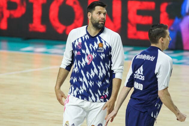 March 18, 2021, MADRID, MADRID, SPAIN: Felipe Reyes Cabanas of Real Madrid during Euroleague basketball match played between Real Madrid and PBC CSKA Moscow at Wizink Center stadium on March 18, 2021 in Madrid, Spain. MADRID SPAIN - ZUMAa181 20210318_zaa_a181_144 Copyright: xIrinaxR.xHipolitox