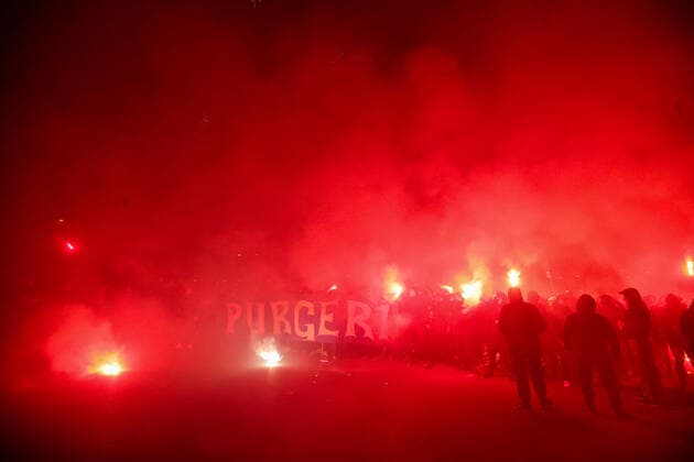 Football, EL, Dinamo Zagreb - Tottenham Hotspur, Dinamo fans celebrate advancement