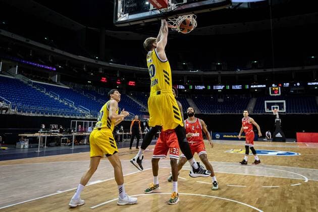 Basketball Berlin 18 03 2021 Season 2020 2021 Euroleague Regular Season Alba Berlin Olympiakos Piraeus Ben Lammers Alba Berlin, No 50