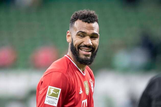 Eric Maxim CHOUPO MOTING M grinning, smiling Football 1 Bundesliga, Matchday 25, SV Werder Bremen HB FC Bayern Muenchen M 1 3, on 13 03 2021 in Bremen Germany DFL regulations prohibit any use of photographs as image sequences and or quasi video