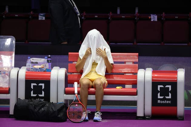 Sport Bilder des Tages March 19, 2021, St.Petersburg, Russia: Anastasia Gasanova of Russia playing against Vera Zvonareva of Russia during the St.Petersburg Ladies Trophy 2021 tennis tournament at Sibur Arena..Final score: St.Petersburg Russia - ZUMAs197 20210319_zaa_s197_135 Copyright: xMaksimxKonstantinovx