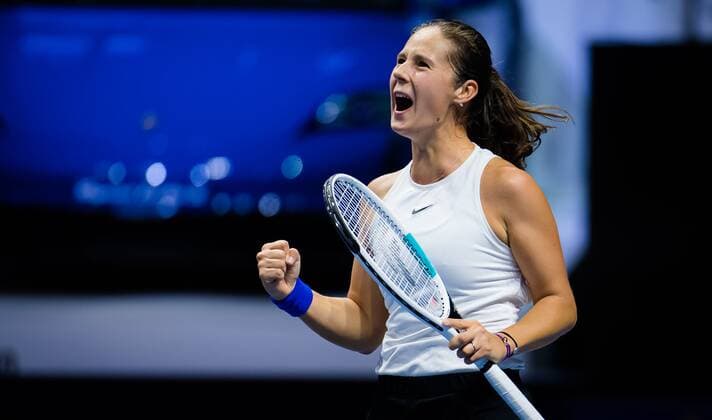 Mandatory Credit: Photo by Rob Prange Shutterstock (11803320bq) Daria Kasatkina of Russia in action during the quarter-final at the 2021 St. Petersburg Ladies Trophy WTA, Tennis Damen 500 tournament WTA St Petersburg Ladies Trophy, Tennis, St Petersburg, Russia - 19 Mar 2021 WTA St Petersburg Ladies Trophy, Tennis, St Petersburg, Russia - 19 Mar 2021  Copyright: xRobxPrange Shutterstockx 11803320bq