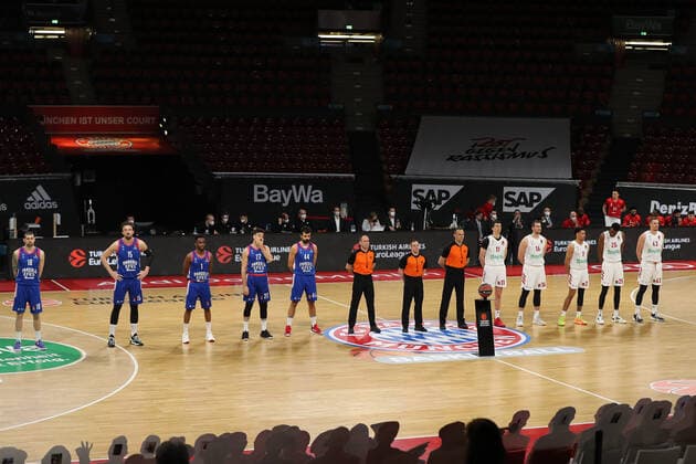Starting Six of both teams GER, FC Bayern Basketball vs Anadolu Efes Istanbul, Basketball, EuroLeague, Matchday 30, Season 2020 2021, 19 03 2021, GER, FC Bayern Basketball vs Anadolu Efes Istanbul, Basketball, EuroLeague, Matchday 30, Season 2020 2021, 19 03 2021, Muenchen Copyright: xEIBNER MarcelxEngelbrechtx EP_EER