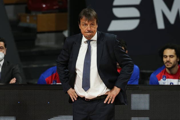 Head Coach Ergin Ataman Istanbul GER, FC Bayern Basketball vs Anadolu Efes Istanbul, Basketball, EuroLeague, Matchday 30, Season 2020 2021, 19 03 2021, GER, FC Bayern Basketball vs Anadolu Efes Istanbul, Basketball, EuroLeague, Matchday 30, Season 2020 2021, 19 03 2021, Munich. Copyright: xEIBNER MarcelxEngelbrechtx EP_EER