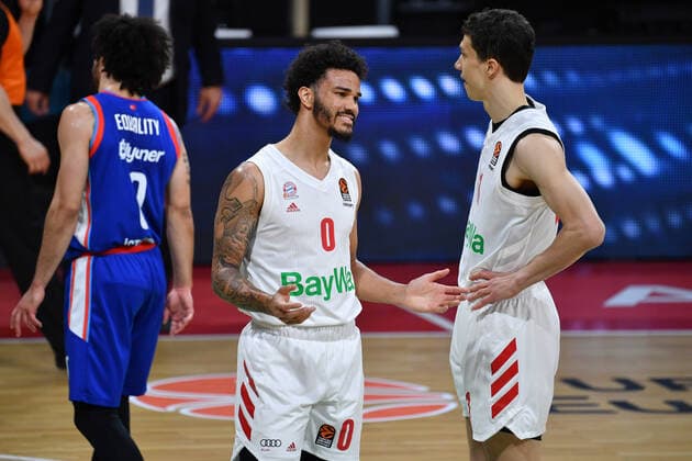 Nick Weiler Babb FCB , disappointed,frustrated,dejected,re VLADIMIR LUCIC FCB Basketball EuroLeague 30 Matchday FC Bayern Muenchen Anadolu Efes Istanbul on 19 03 2021 A U D I D O M E