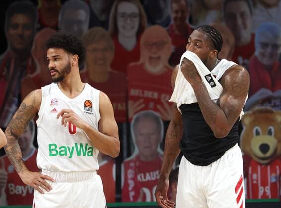 Disappointment ¦ Bayerns 0 Nick WEILER BABB and 8 Jalen REYNOLDS Basketball, FC Bayern Anadolu EFES, Euroleague, 2020 2021 season, on 19 3 2021 in Munich, A U D I D O M E, Germany Source Copyright Credit Oryk HAIST x1DX37026.Isx