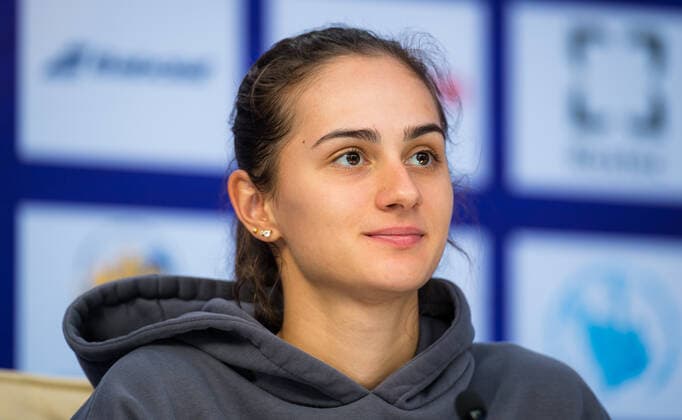 March 19, 2021, ST PETERSBURG, RUSSIA: Anastasia Gasanova of Russia talks to the media after the quarter-final at the 2021 St. Petersburg Ladies Trophy WTA, Tennis Damen 500 tournament ST PETERSBURG RUSSIA - ZUMAa181 20210319_zaa_a181_116 Copyright: xRobxPrangex
