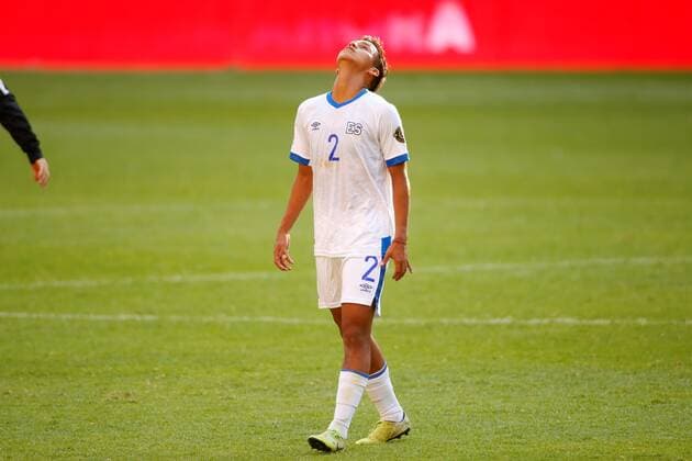 Kevin Menjivar of El Salvador reacts after losing against Canada during their Concacaf Men s Qualifying Soccer Tournament to 2020 Tokio Olympics Games at Jalisco stadium in Guadalajara, Mexico, 19 March 2021. Canada vs. El Salvador !ACHTUNG: NUR REDAKTIONELLE NUTZUNG!  Copyright: xFranciscoxGuascox AME4102 20210320-637518005153726708