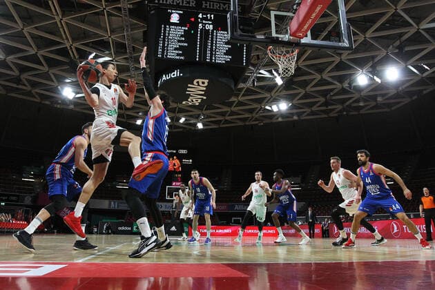 Vladimir Lucic Muenchen GER, FC Bayern Basketball vs Anadolu Efes Istanbul, Basketball, EuroLeague, Matchday 30, Season 2020 2021, 19 03 2021, GER, FC Bayern Basketball vs Anadolu Efes Istanbul, Basketball, EuroLeague, Matchday 30, Season 2020 2021, 19 03 2021, Muenchen. Copyright: xEIBNER MarcelxEngelbrechtx EP_EER