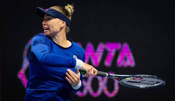 Mandatory Credit: Photo by Rob Prange Shutterstock (11803321d) Vera Zvonareva of Russia in action during the semi-finals of the 2021 St. Petersburg Ladies Trophy WTA, Tennis Damen 500 tournament WTA St Petersburg Ladies Trophy, Tennis, St Petersburg, Russia - 20 Mar 2021 WTA St Petersburg Ladies Trophy, Tennis, St Petersburg, Russia - 20 Mar 2021  Copyright: xRobxPrange Shutterstockx 11803321d