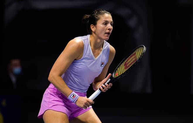 March 20, 2021, ST PETERSBURG, RUSSIA: Margarita Gasparyan of Russia in action during the semi-finals of the 2021 St. Petersburg Ladies Trophy WTA, Tennis Damen 500 tournament against Vera Zvonareva of Russia ST PETERSBURG RUSSIA - ZUMAa181 20210320_zaa_a181_010 Copyright: xRobxPrangex