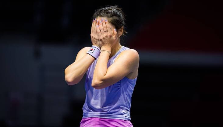 Mandatory Credit: Photo by Rob Prange Shutterstock (11803321aa) Margarita Gasparyan of Russia in action during the semi-finals of the 2021 St. Petersburg Ladies Trophy WTA, Tennis Damen 500 tournament WTA St Petersburg Ladies Trophy, Tennis, St Petersburg, Russia - 20 Mar 2021 WTA St Petersburg Ladies Trophy, Tennis, St Petersburg, Russia - 20 Mar 2021  Copyright: xRobxPrange Shutterstockx 11803321aa