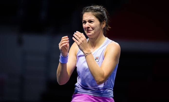 Mandatory Credit: Photo by Rob Prange Shutterstock (11803321y) Margarita Gasparyan of Russia in action during the semi-finals of the 2021 St. Petersburg Ladies Trophy WTA, Tennis Damen 500 tournament WTA St Petersburg Ladies Trophy, Tennis, St Petersburg, Russia - 20 Mar 2021 WTA St Petersburg Ladies Trophy, Tennis, St Petersburg, Russia - 20 Mar 2021  Copyright: xRobxPrange Shutterstockx 11803321y