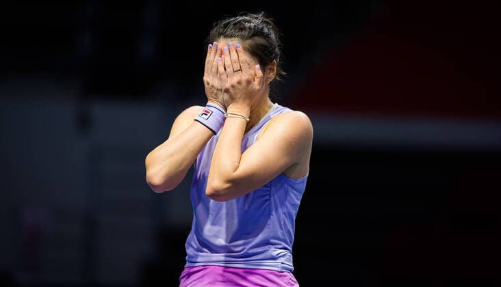 March 20, 2021, ST PETERSBURG, RUSSIA: Margarita Gasparyan of Russia in action during the semi-finals of the 2021 St. Petersburg Ladies Trophy WTA, Tennis Damen 500 tournament against Vera Zvonareva of Russia ST PETERSBURG RUSSIA - ZUMAa181 20210320_zaa_a181_110 Copyright: xRobxPrangex