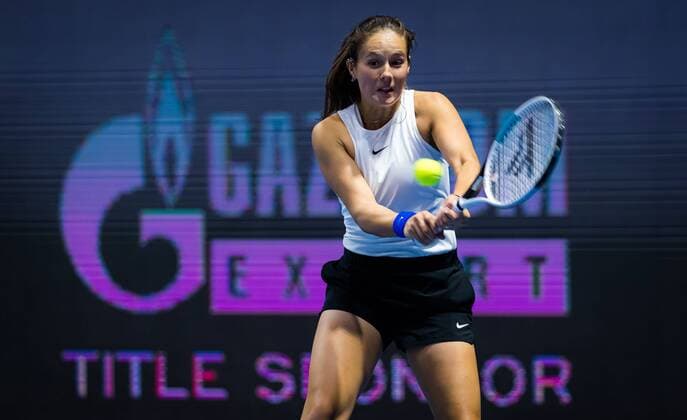 Mandatory Credit: Photo by Rob Prange Shutterstock (11803321bx) Daria Kasatkina of Russia in action during the semi-finals of the 2021 St. Petersburg Ladies Trophy WTA, Tennis Damen 500 tournament WTA St Petersburg Ladies Trophy, Tennis, St Petersburg, Russia - 20 Mar 2021 WTA St Petersburg Ladies Trophy, Tennis, St Petersburg, Russia - 20 Mar 2021  Copyright: xRobxPrange Shutterstockx 11803321bx