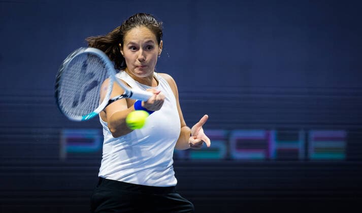 March 20, 2021, ST PETERSBURG, RUSSIA: Daria Kasatkina of Russia in action during the semi-finals of the 2021 St. Petersburg Ladies Trophy WTA, Tennis Damen 500 tournament against Svetlana Kuznetsova of Russia ST PETERSBURG RUSSIA - ZUMAa181 20210320_zaa_a181_177 Copyright: xRobxPrangex
