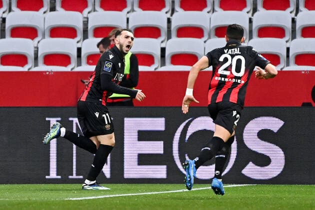 JOIE - 11 AMINE GOUIRI (NICE) FOOTBALL : Nice vs Marseille - Ligue 1 Uber Eats - 20 03 2021 FEP Panoramic 