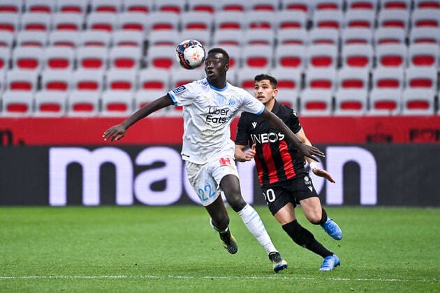 22 PAPE ALASSANE GUEYE (OM) FOOTBALL : Nice vs Marseille - Ligue 1 Uber Eats - 20 03 2021 FEP Panoramic 