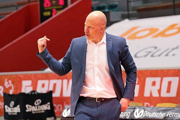 20 03 2021, xovx, Basketball BBL, JobStairs Gießen 46ers s Oliver Würzburg coach Denis Wucherer s Oliver Würzburg Gießen Sporthalle Gießen Ost Hessen Germany EN
