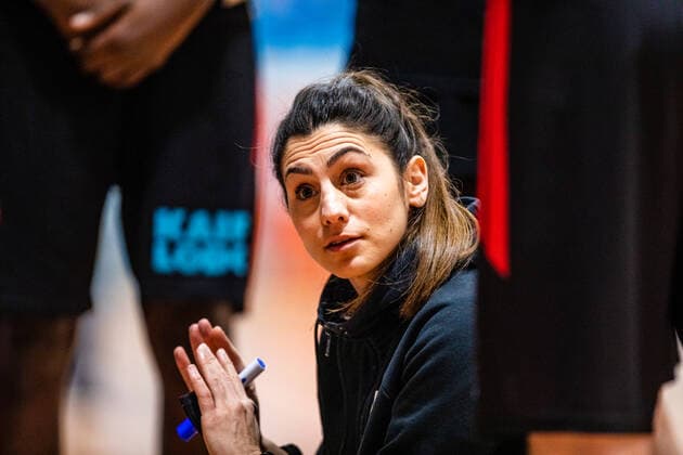 Coach Sükran Gencay ETV Hamburg Basketball during the season 2020 21 Men in the Barmer Bundesliga ProB between BSW Sixers and ETV Hamburg Basketball at the Ballsporthalle Sandersdorf on 20 March 2021 in Sandersdorf, Saxony Anhalt, Germany